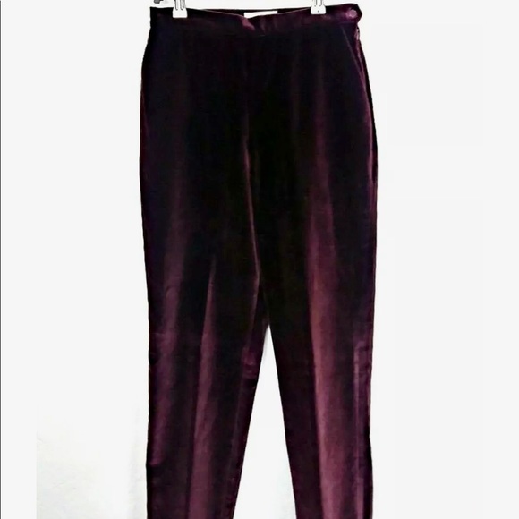 Holiday Brooks Bros luxe velour velvet pants 6 - Picture 2 of 8
